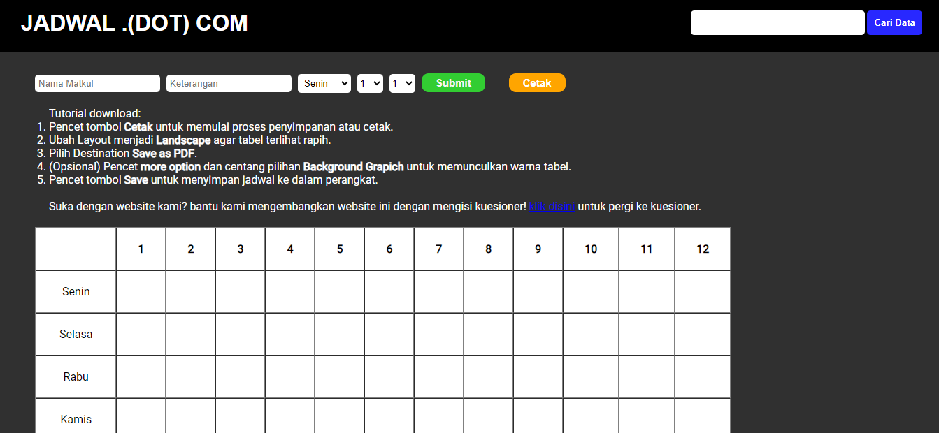 Jadwaldotcom Website